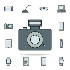 Poster - video camera icon. devices icons universal set for web and mobile