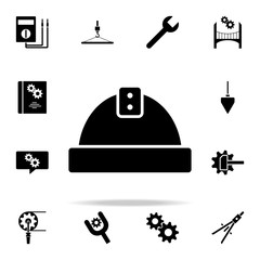 Poster - engineer's helmet icon. Engineering icons universal set for web and mobile