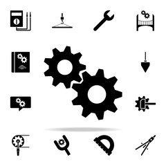 Poster - mechanism icon. Engineering icons universal set for web and mobile