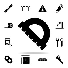 Poster - protractor icon. Engineering icons universal set for web and mobile
