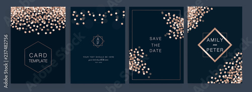 Fotografía Wedding Invitation, floral invite thank you, rsvp modern card Design Vector ele