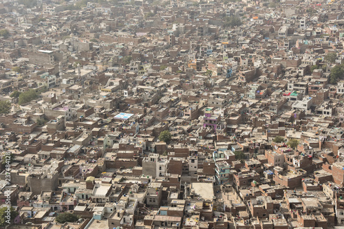 インドの世界遺産 ジャイプルの街並み 歴史的な古い建物群 上空からの俯瞰写真 Stock Photo Adobe Stock