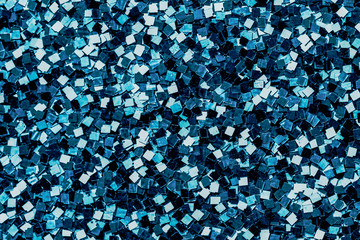 Poster - Close up of blue sequin background