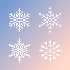 Poster - Set of Snowflakes Christmas design vector