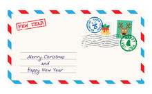 Christmas Envelope For Letter To Santa Claus