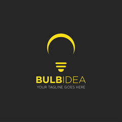 Wall Mural - bulb light lamp logo and icon design template