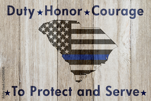 Fotografie, Obraz South Carolina Duty Honor and Courage message