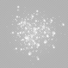 Wall Mural - white sparks and golden stars glitter special light effect. vector sparkles on transparent backgroun