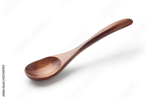 Cuadros en Lienzo Wooden spoon isolated on white background