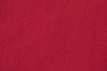 Texture Of Red Fleece, Soft Napped Fabric