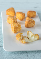 Sticker - Brie fritters on the white plate