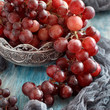 Grapes in a silver bowl