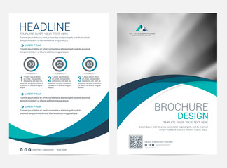 Wall Mural - brochure template flyer design vector background