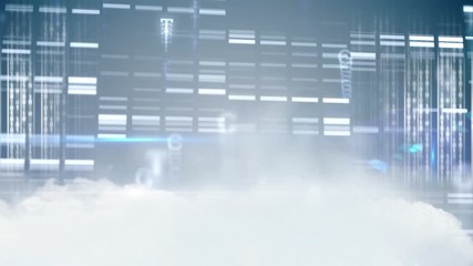 Poster - Digital animation of alphabets against blue background 4k