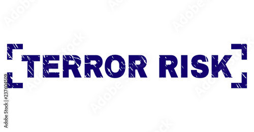 Fotografie, Obraz TERROR RISK label seal print with distress texture