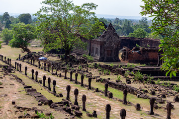 Wall Mural - Vat Pou Khmer temple ruins Champasak Laos