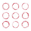 Set of wine glass stain circle, transparent background