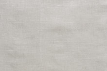 Texture Of The White Linen Fabric. Blank Fabric Background.
