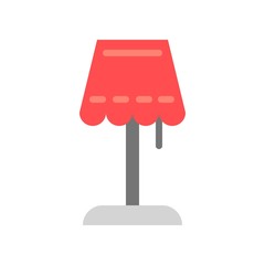 Lantern or lamp vector icon, flat style