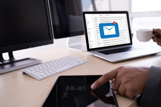 Mail Communication Connection message to mailing contacts phone Global Letters Concept