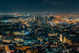 Fototapeta Nowy Jork - A night view from Belvedere San Martino, in Naples, Italy.