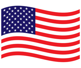 Wall Mural - USA flag wave background