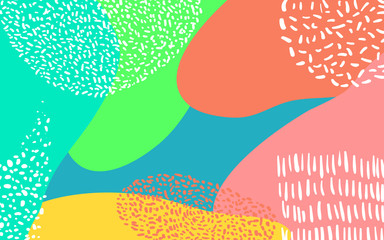 Wall Mural - Vector abstract colorful pop art pattern background. Geometric design