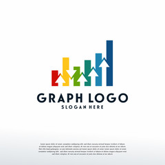 Wall Mural - modern graph logo designs template, stats logo icon, logo symbol icon