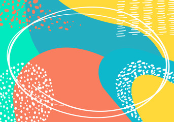 Wall Mural - Vector abstract colorful pop art pattern background. Geometric design