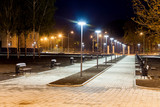 Fototapeta Uliczki - public Park infrastructure, night lighting