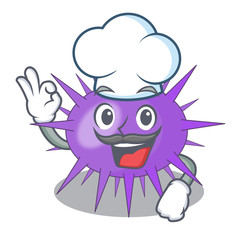 Poster - Chef Sea urchin commonly called in cartoon