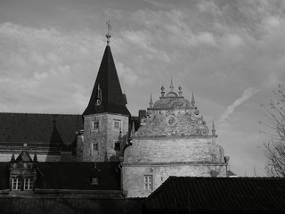 silhouette of medieval castle