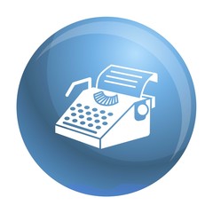 Poster - Paper typewriter icon. Simple illustration of paper typewriter vector icon for web design isolated on white background