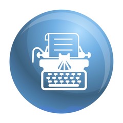 Poster - Antique typewriter icon. Simple illustration of antique typewriter vector icon for web design isolated on white background