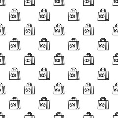 Poster - Eco hand bag pattern seamless vector repeat for any web design