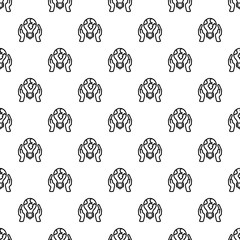 Poster - Hand keep global bulb pattern seamless vector repeat for any web design