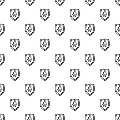 Poster - Eco plug shield pattern seamless vector repeat for any web design
