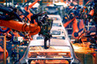 © jeson - The robotic arm of the car production plant is working