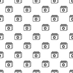 Poster - Jewish calendar pattern seamless vector repeat for any web design