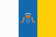 Canary island flag. Coat of arms. Spanish archipelago.