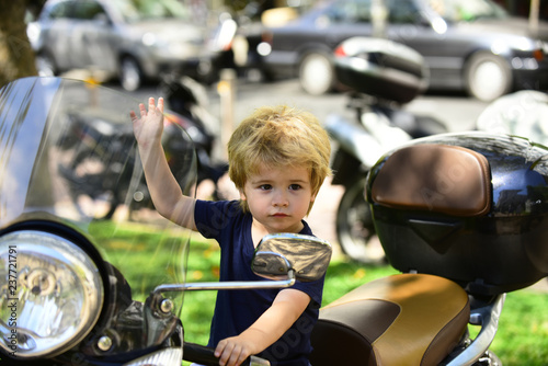 small boy motorbike