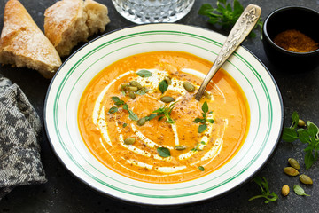 Canvas Print - Curry Pumpkin Soup......