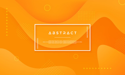 Poster - Vector background of Orange Yellow Circle. Abstract vector background with 3d style.Dynamic background with the concept of contours.
