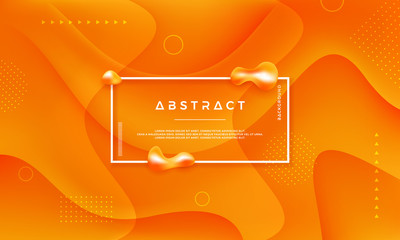 Poster - vector background of orange yellow circle. abstract vector background with 3d style.dynamic backgrou