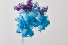 Background With Purple And Blue Splash Of Paint