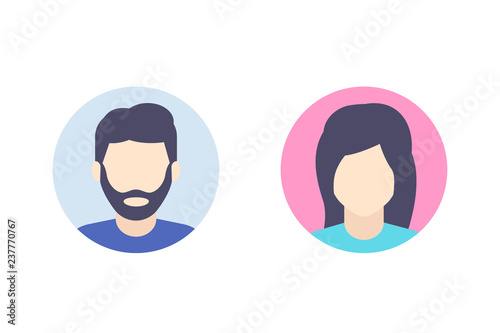 Avatars, default photo placeholder, man and female profile pictures - Buy  this stock vector and explore similar vectors at Adobe Stock | Adobe Stock