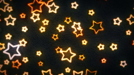 Wall Mural - Neon Lights Stars Turning on and Flickering