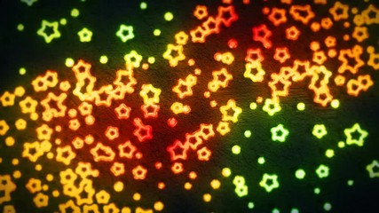 Wall Mural - Colorful Neon Light Stars Turning on