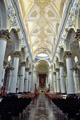 Wall Mural - interior of the San Giovanni Battista cathedral built in 1694 in late Baroque style Ragusa Italy 