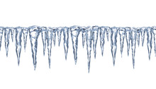 Icy Seamless Border,  Icicles.